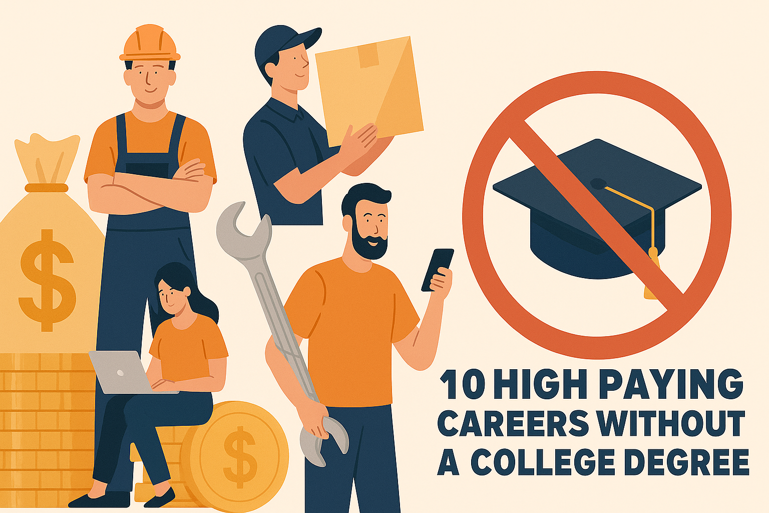 Top 10 High Paying Careers without a college degree
