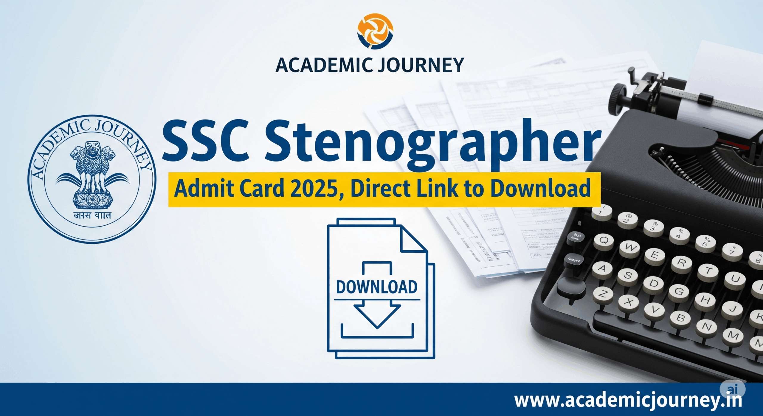 SSC Stenographer Admit Card