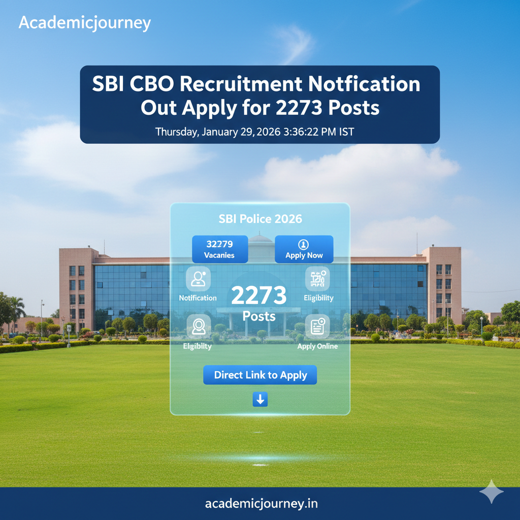 SBI CBO Recruitment 2026