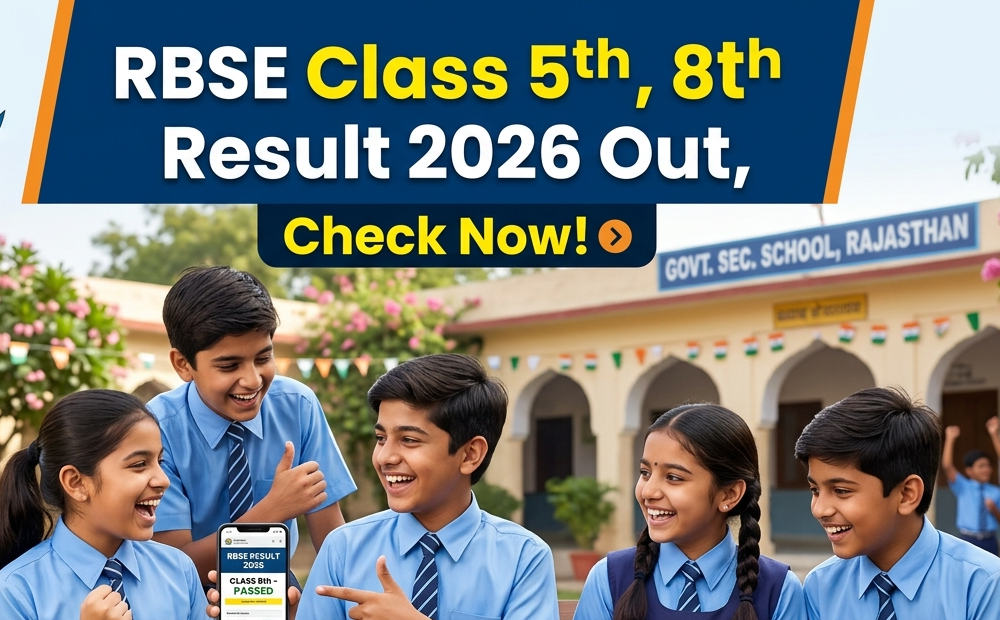 RBSE Class 5th, 8th Result 2026 Out