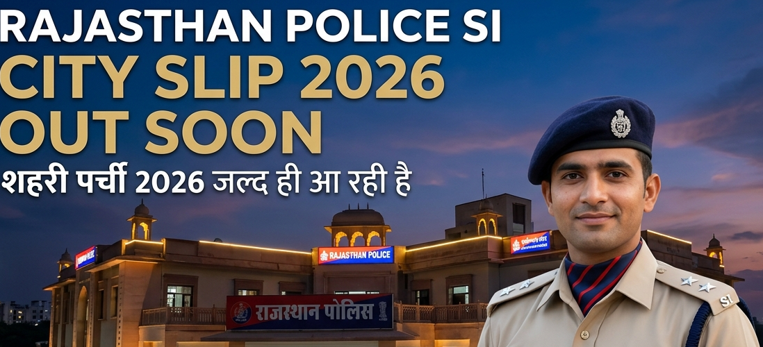 RPSC SI City Slip 2026 soon