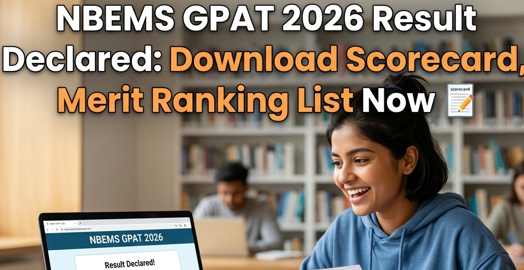 NBEMS GPAT Result 2026 Declared