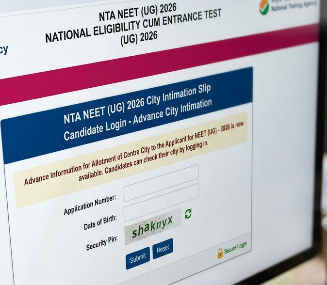 NEET UG 2026 City Slip Out