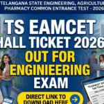 TS EAMCET Admit Card 2026 Out
