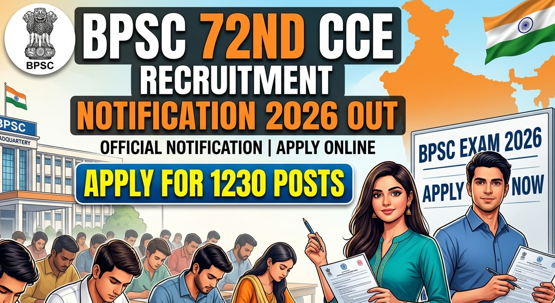 BPSC 72nd CCE Recruitment 2026 out