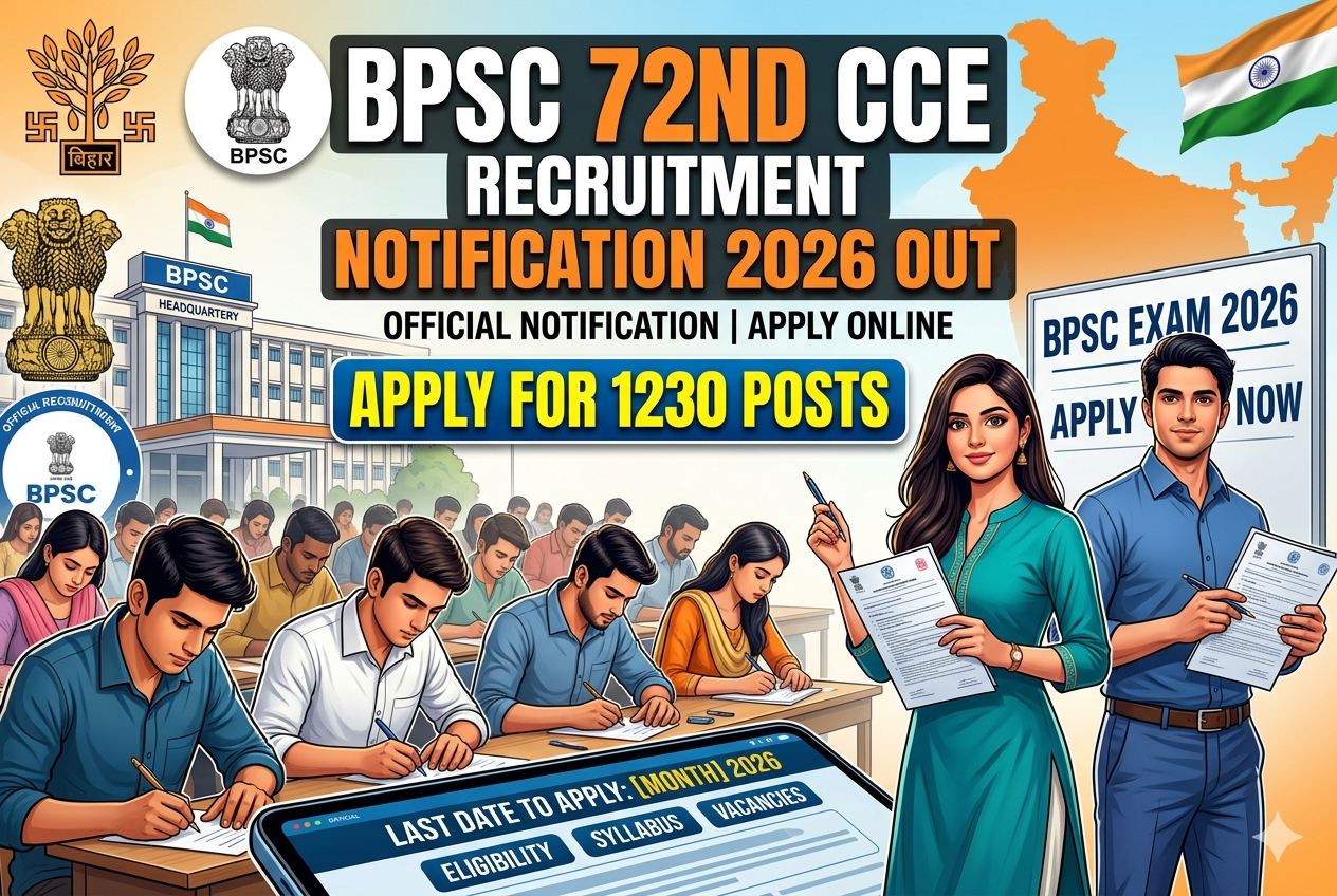 BPSC 72nd CCE Recruitment 2026 out