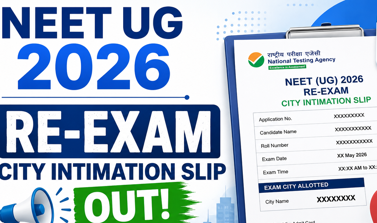 NEET UG 2026 Re -exam City silp Out