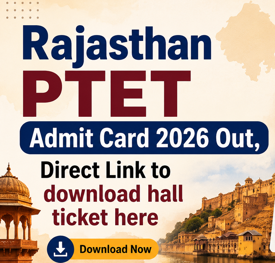 Rajasthan PTET 2026 Admit Card Out