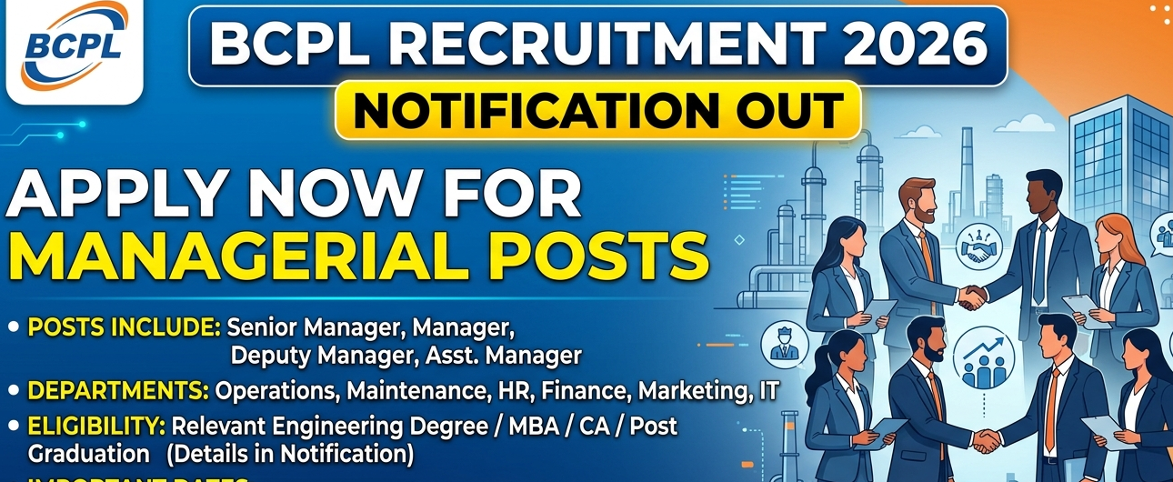 BCPL Recruitment 2026 Apply Link here