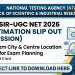 CSIR NET City Slip 2026 Out