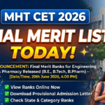 Final Merit List 2026 MHT CET