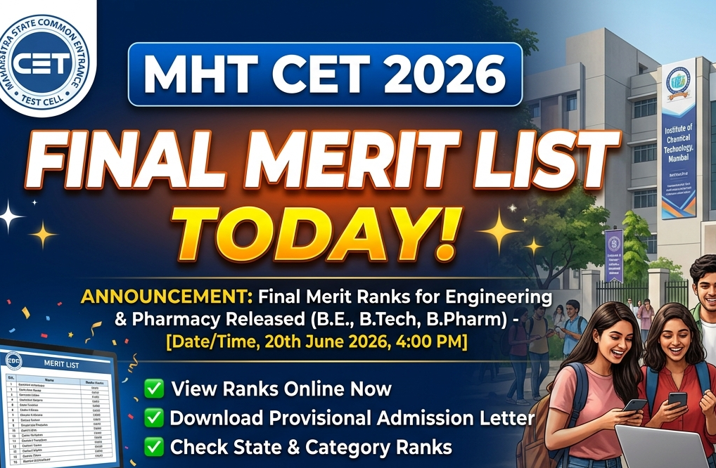 Final Merit List 2026 MHT CET