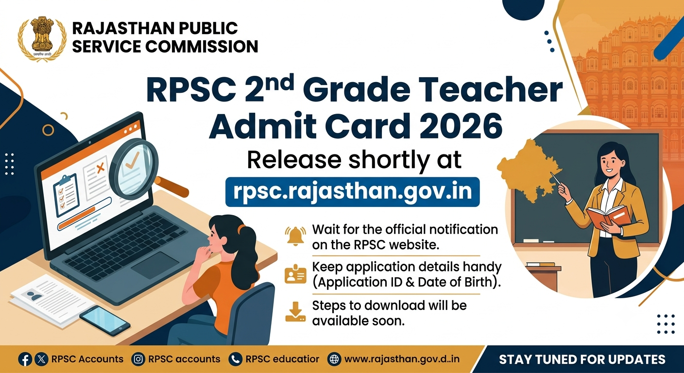 RPSC 2nd Grade Teacher Admit Card 2026