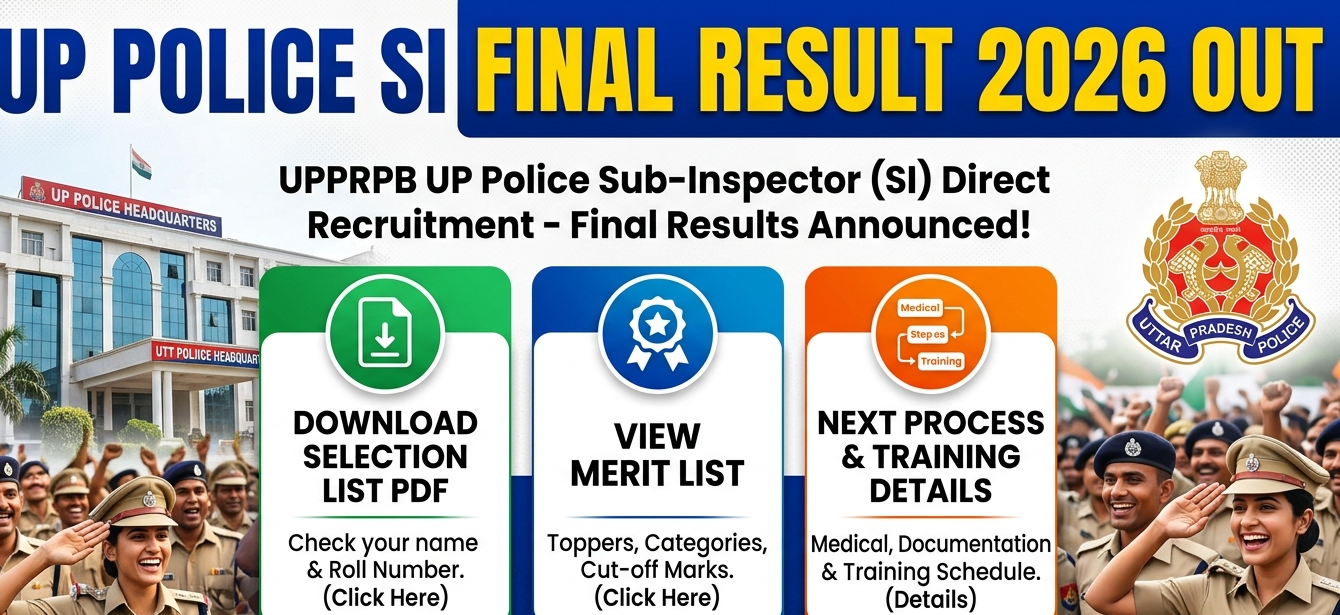 UP Police SI Final Result 2026 Out
