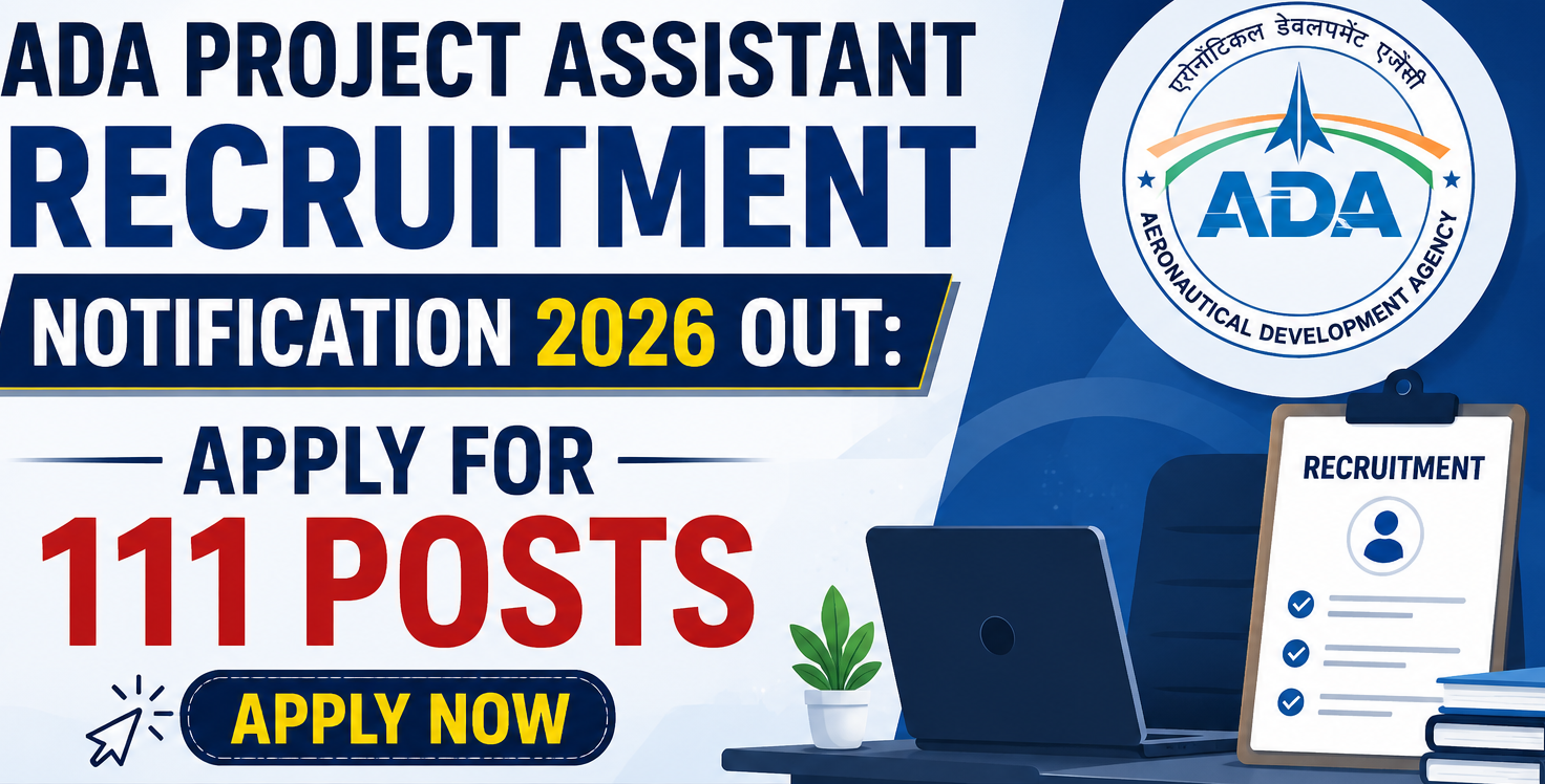 ADA Project Assistant Recruitment 2026 Out