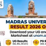 Madras University result 2026 Out