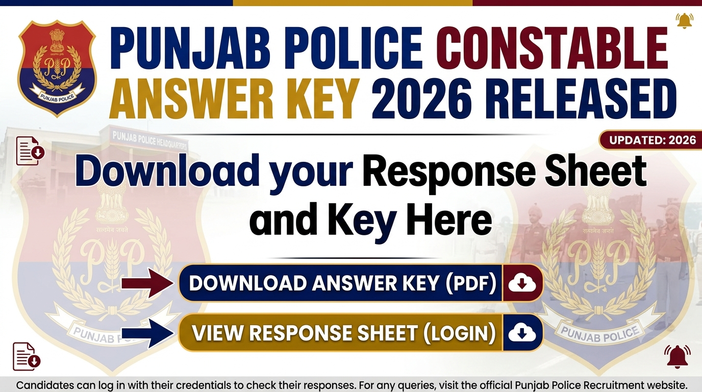 Punjab Police Answer key 2026