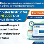 RSSB Computer instructor Admit Card 2026