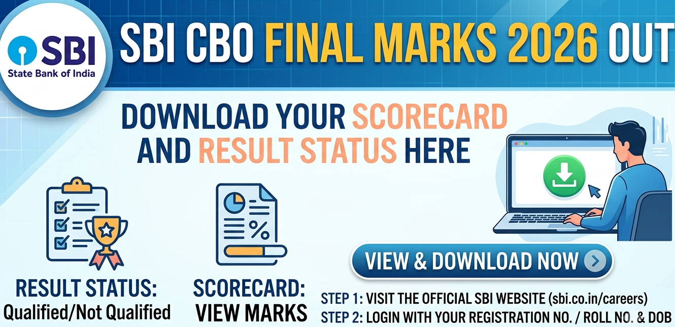 SBI CBO Final Marks 2026 Out