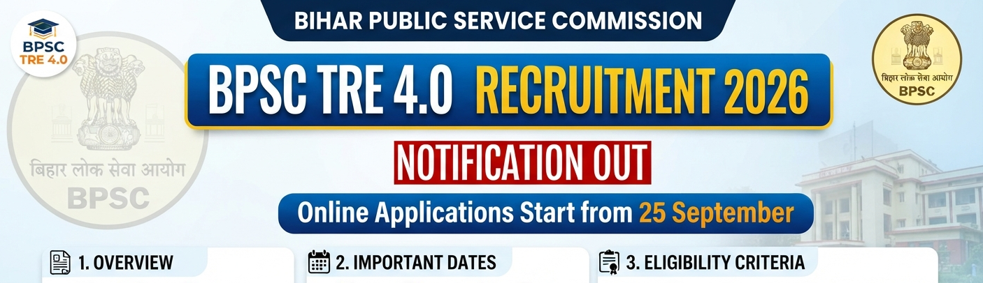 BPSC TRE 4.0 Notification 2026 Out