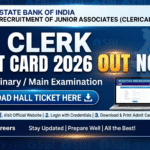 SBI Clerk Admit Card 2026 Out