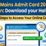IBPS PO Mains Admit card 2026 Out